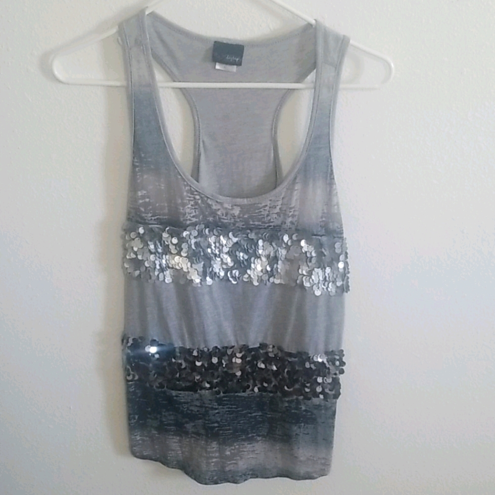 Daytrip Grey sequin tank